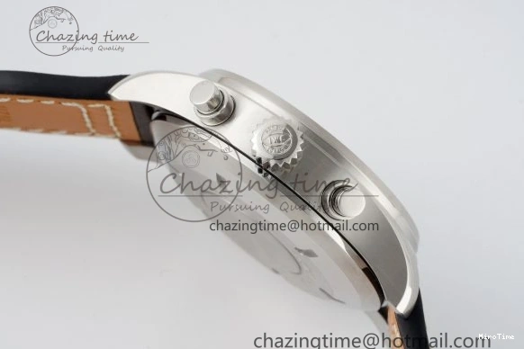 MIROTIME 0312 Bright Pilot Chrono SS AZF 1:1 Best Edition Green Dial on Brown Leather Strap A 7059